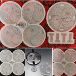 قالب سیلیکونی ست زیر لیوانی دایره گلدار به همراه پایه