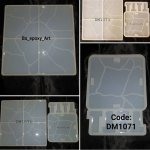 قالب سیلیکونی ست زیر لیوانی مربع رگه دار به همراه پایه