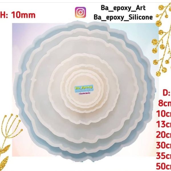 قالب سیلیکونی دایره دفرمه - 20cm
