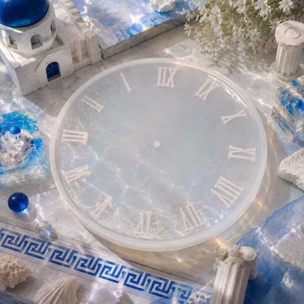 Greek-style silicone clock mold