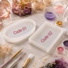 Rectangular and oval silicone mold with a rim