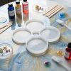 Simple circle coaster set silicone mold