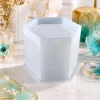 Hexagonal flower pot silicone mold