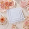 Square scalloped silicone mold for pastries