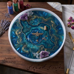 قالب سیلیکونی حجمی دایره قطر ۴۲ سانت (مناسب میز عسلی، تابلو و جاودان کردن گل)