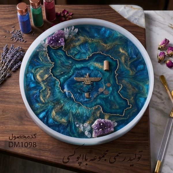 قالب سیلیکونی حجمی دایره قطر ۴۲ سانت (مناسب میز عسلی، تابلو و جاودان کردن گل)